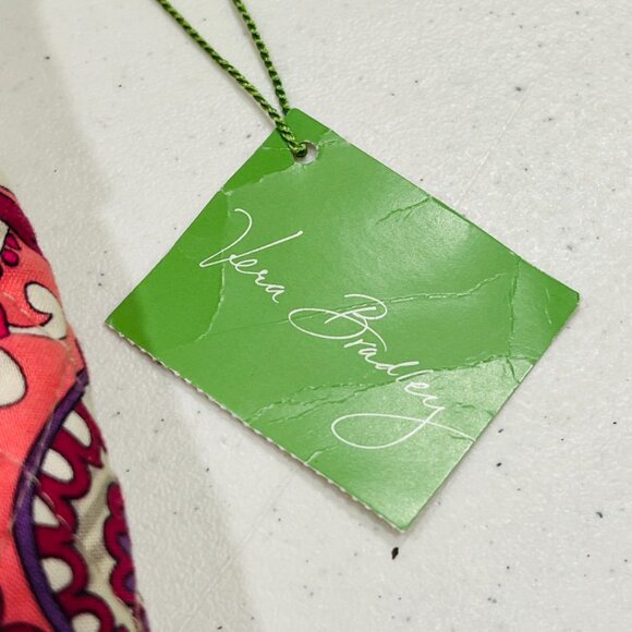 Vera Bradley Cassidy Paisley Meets Plaid shoulder bag NWT Gray Pink Purse - Picture 5 of 8